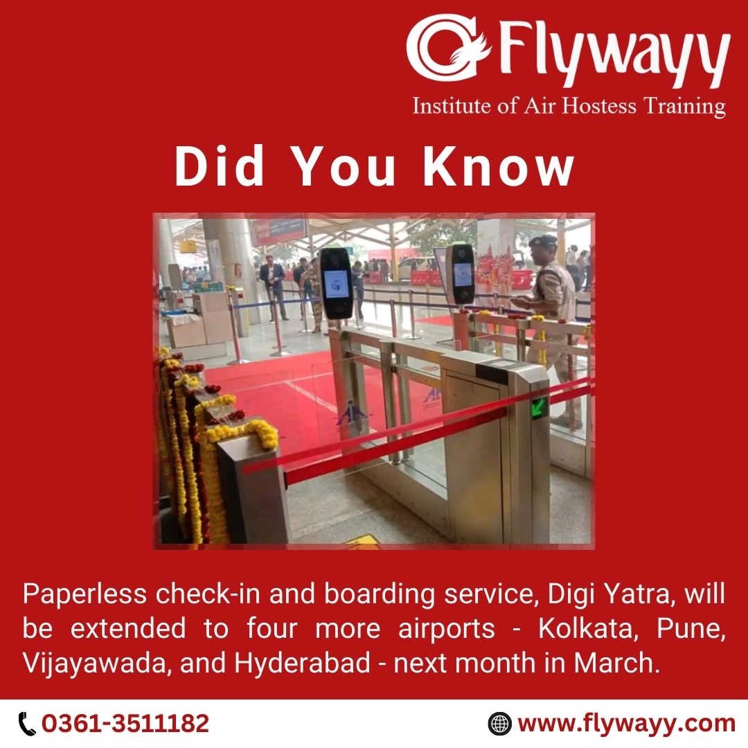 Did You Know?
.
.
.
#flywayy #flywayyinstituteofairhostesstraining #dreambigwithflywayy #didyouknow #aviation #digiyatra #paperlesscheckin #boardingservices #traininginstitute #aviationinstitute #airport #indianairport #assam #nagaland #siliguri