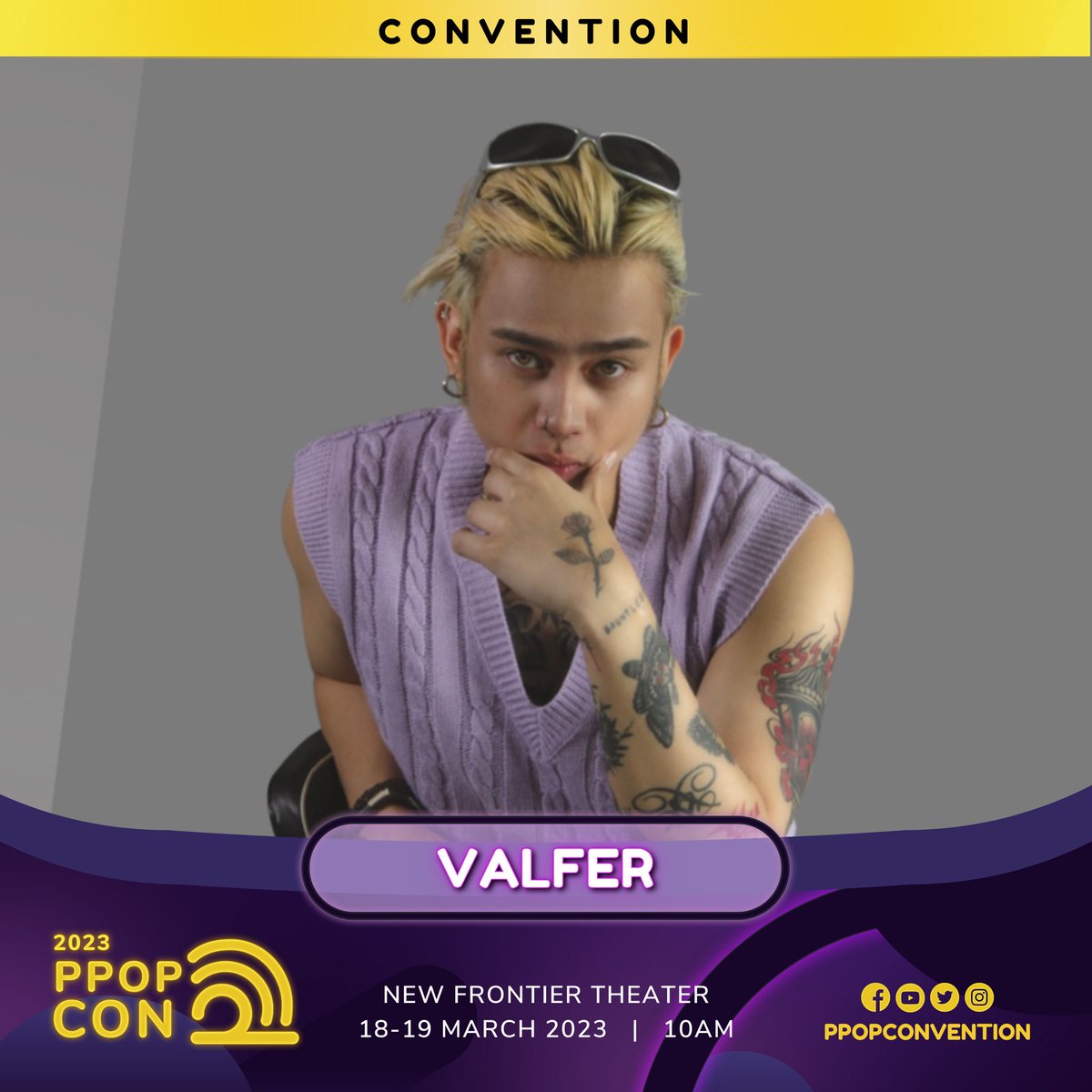PPOPCONVENTION's tweet photo. Valliance, Sana Naman makasama namin kayo ngayong PPOP CONVENTION with Don @Valfer_0621 sa New Frontier Theater 🥺

PPOPCON Convention ticket sale and full lineup coming very  🔜

Comment kung sino pa gusto niyong makita sa Convention 👀 https://t.co/LnxC3SBZN3