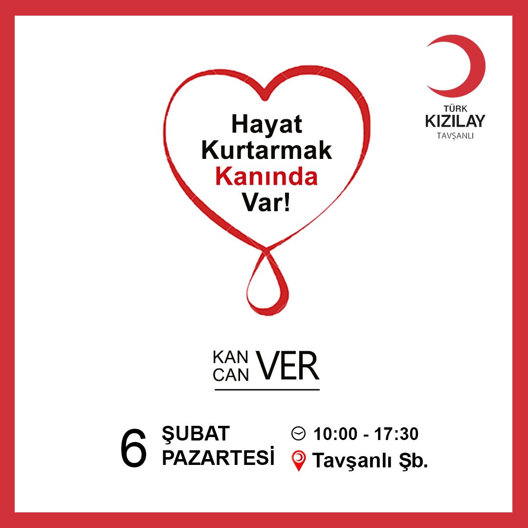 Meydana gelen deprem felaketinden doğan ihtiyaç dan dolayı Şubemizde kan alımı yapılacaktır. 
#KanVerCanVer