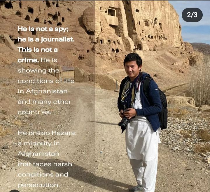Gulsom_Zahra's tweet photo. مرتضی بهبودی، خبرنگار آزاد و شناخته شده افغانستانی- فرانسوی که برای تهیه گزارش به افغانستان رفته بود‌، یک ماه قبل در کابل از سوی طالبان تروریست ربوده و ناپدید شده است. با وجود تلاش‌های زیاد تا هنوز از سرنوشت او خبری نیست. 
لطفاً برای آزادی مرتضی دادخواهی کنید!
#FreeMortaza https://t.co/ww4vU4abnd
