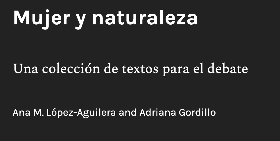 TafallaMarta's tweet photo. Comparto esta antología de textos de escritoras sobre naturaleza que se puede leer on-line 💜💚

https://t.co/arAKrYEW80 https://t.co/lEX94YaPSj