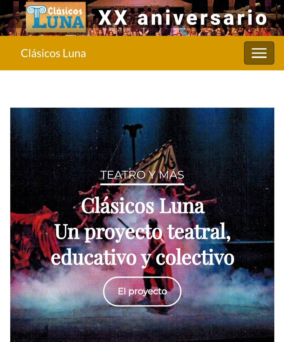 clasicosluna.es
@teatroclasicosluna
Web y cuenta en Instagram del proyecto teatral educativo y colectivo del IES Pedro de Luna.
Síguenos. Esta semana van a pasar muuuuuuuchas cosas 🎭😍