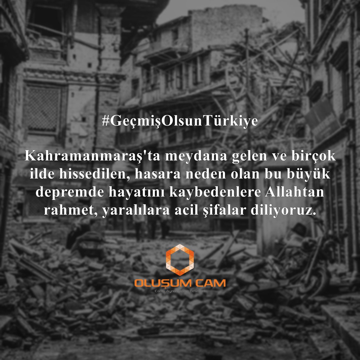 olusumcam's tweet photo. Merkez üssü Kahramanmaraş olan ve birçok ilimizde hissedilen depremde hayatını kaybeden vatandaşlarımıza Allah’tan rahmet, yaralı vatandaşlarımıza geçmiş olsun dileklerimizi iletiyoruz.

Geçmiş olsun.
#deprem https://t.co/W7qB8bnsxx