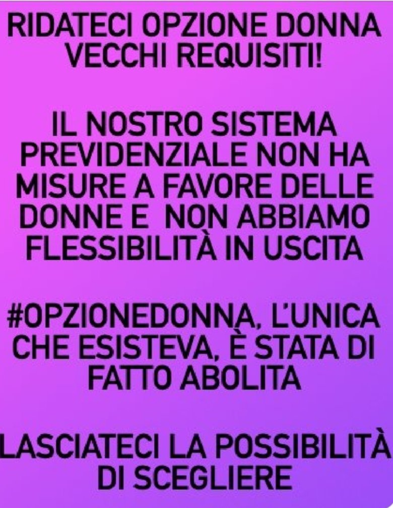#opzionedonna #opzionedonnanonsitocca #opzionedonnanonmolliamo 
#rimediaresidevesipuó 
@GiorgiaMeloni 
@CalderoneMarina 
@ClaudioDurigon 
@w_rizzetto