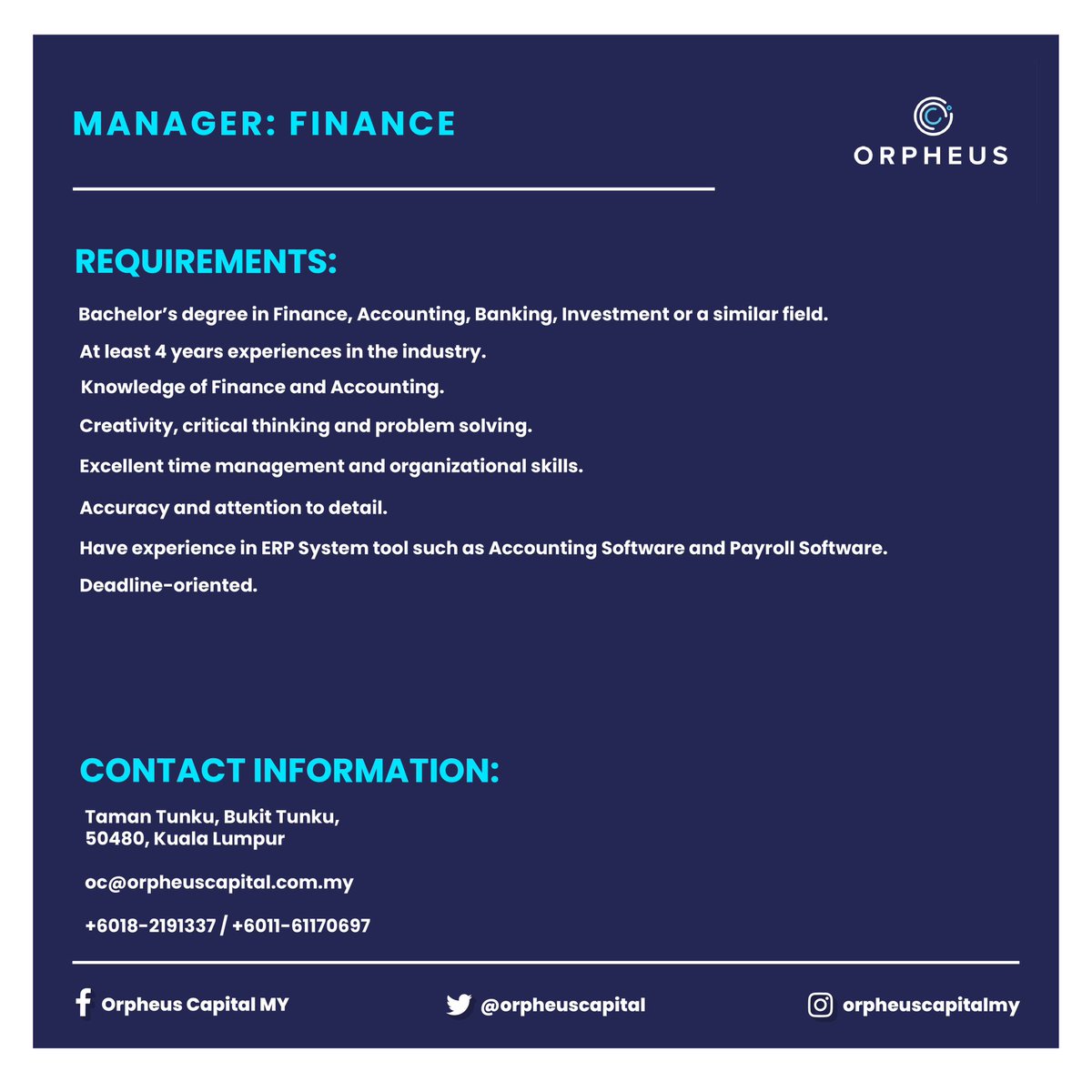 orpheuscapital's tweet photo. If you could imagine yourself in that position, then apply now❗️

#OrpheusCapital #Hiring #Vacancy #VacancyMalaysia #JobVacancy https://t.co/2p8xb3gGqb