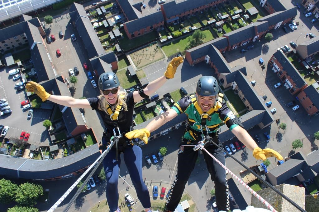 The one when...Annabel and <a href="/GrahamMcKechnie/">Graham McKechnie</a> abseiled down the lift tower for our 40th Birthday😱#Annabel5