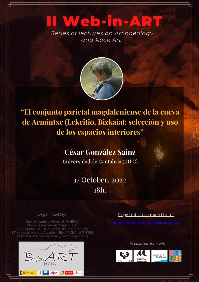 PreGraphity's tweet photo. Attention everybody‼️ The first video of the second Art-In-Context cycle is now available on Youtube. In it you can discover the incredible Armintxe cave by the hand of Prof. C. González Sainz.
https://t.co/s6kWdXX8NR https://t.co/dDQGT3XRGh