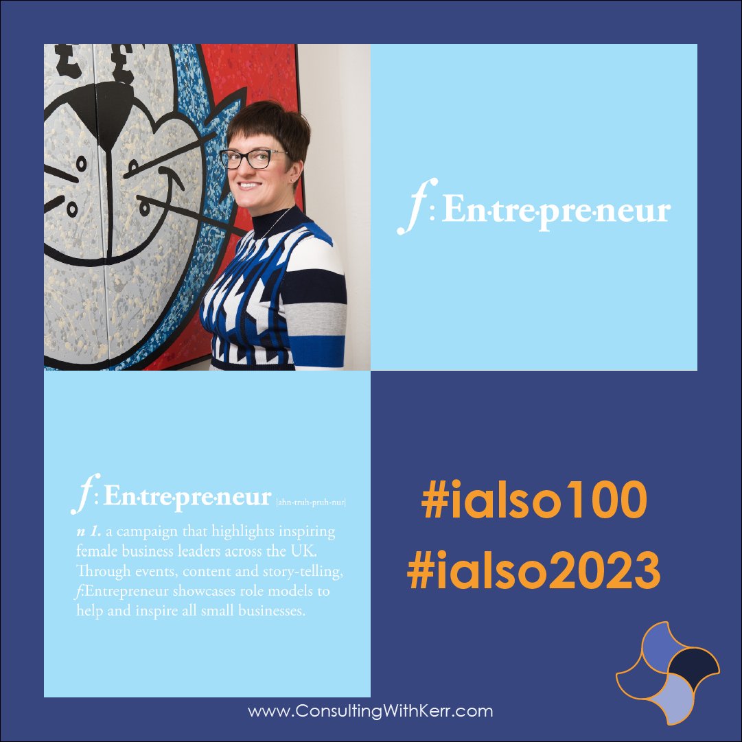 I'm so proud to share that I've made this year's @fentrepreneuruk list of 100 inspiring and dynamic female entrepreneurs 😄

consultingwithkerr.com/awards/ialso20…

#ialso2023 #ialso100 #fentrepreneur #JustBeYou #MondayMotivation #NeurodiversityInBusiness #ADHD #Autism #BusinessCoach