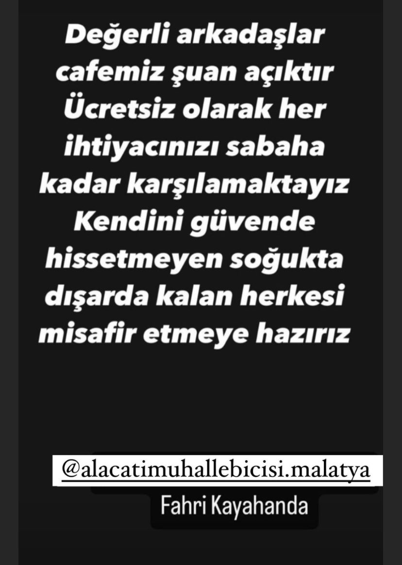 doranavirus's tweet photo. Malatya’da Alaçatı Muhallebicisi depremzedelere kapılarını açtı yayalım lütfen https://t.co/4X7SBRHfWY