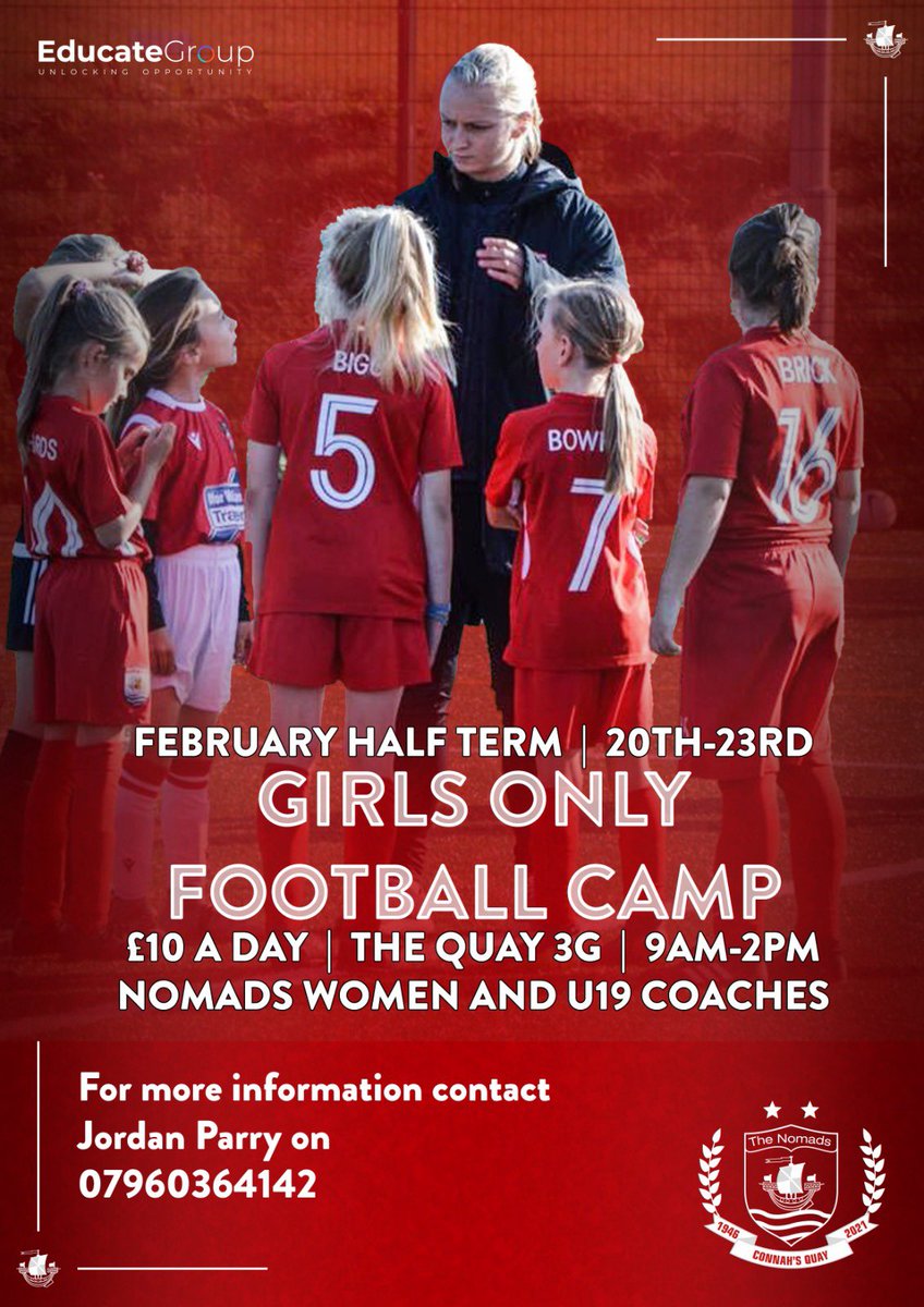 This February we are running 2 Half Term Football Camps @ The Quay 3G ⚽️🔴

All information below &amp; All children across Flintshire are welcome ⬇️😀

<a href="/WepreCP/">Ysgol Wepre School</a> <a href="/Ysgolbryndeva/">Bryn Deva School</a> <a href="/GolftynCP/">Golftyn CP School</a> <a href="/DeesideDotCom/">DEESIDE.com</a>