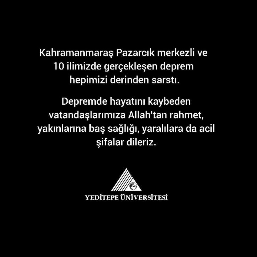YeditepeUni's tweet photo. #deprem https://t.co/Pj9OzHNfNC