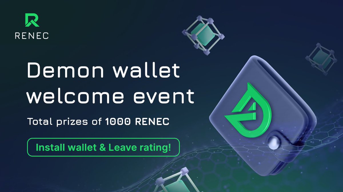 💰💰💰 DEMON WALLET WELCOME EVENT

Give away 1000 #RENEC for the first 1000 users who complete the requirements of Demon Wallet installation &amp; rating, from 15:00 6/2/23 GMT+7 - 23:59 16/2/23 GMT+7