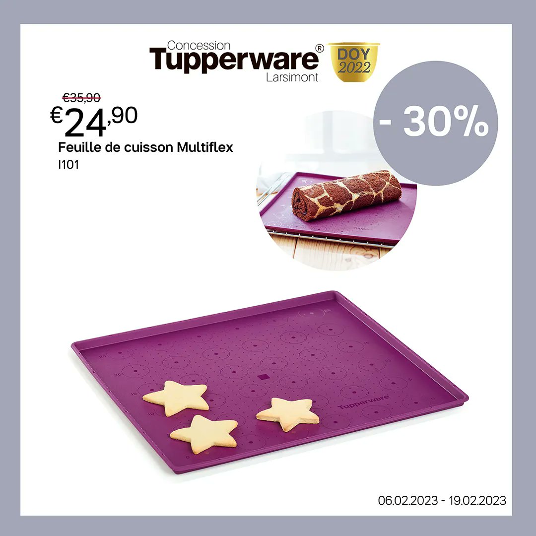 TupperwareLeRlx's tweet image. Une promo de 2 semaines démarre aujourd'hui!
🍪 Notre feuille de cuisson #MultiFlex
🍕 Notre Roue à Pizza
Pour plus de détails, contactez votre conseillère #Tupperware habituelle :)
Si vous n'en avez pas buff.ly/3TAXoso