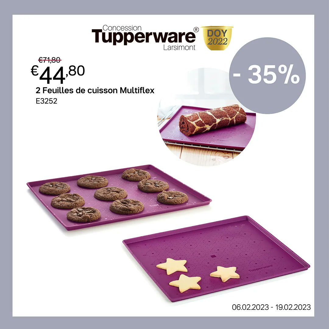 TupperwareLeRlx's tweet image. Une promo de 2 semaines démarre aujourd'hui!
🍪 Notre feuille de cuisson #MultiFlex
🍕 Notre Roue à Pizza
Pour plus de détails, contactez votre conseillère #Tupperware habituelle :)
Si vous n'en avez pas buff.ly/3TAXoso
