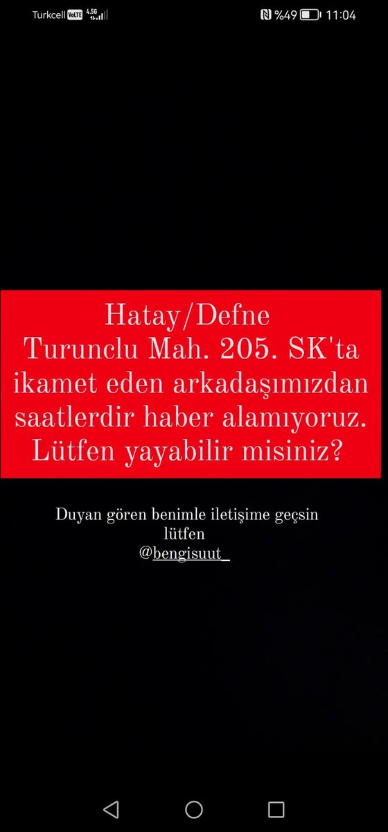afka_7's tweet photo. @haluklevent Ezgi yabancı ve ailesi Hatay defne turuncgil mahallesi https://t.co/56l7OTqXOR