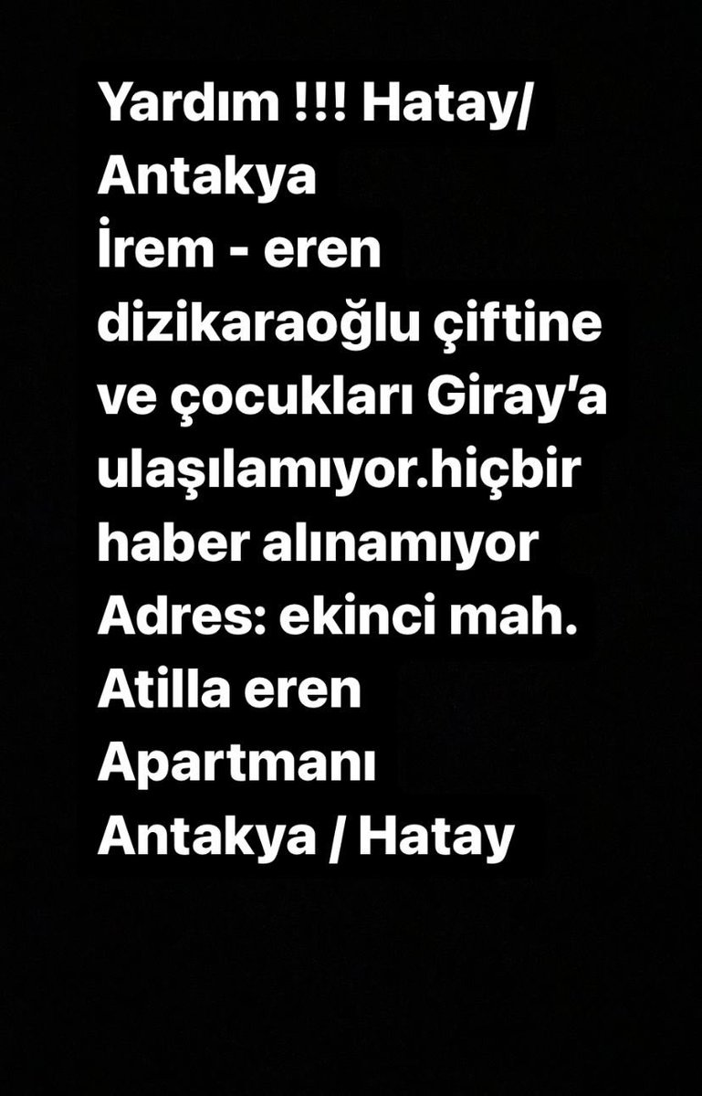 ebru6n's tweet photo. #hatayafad #yardım #ENKAZALTİNDAYİM https://t.co/JIAKAUfI7F