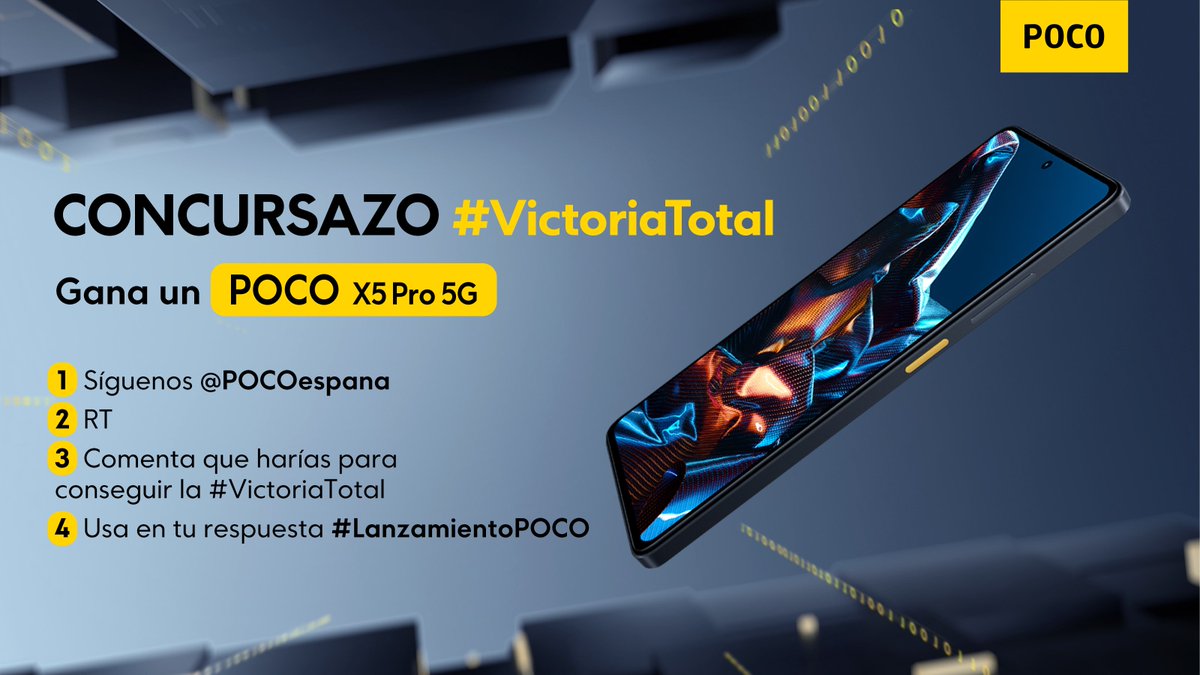 Mucho WoooW pero la O original es de POCO 💥

Traemos CONCURSO para que vivas la #VictoriaTotal en el lanzamiento de la nueva #POCOX5Series 

1⃣Síguenos <a href="/POCOespana/">POCO España</a>
2⃣RT 
3⃣Comenta que harías para conseguir la Victoria Total 
4⃣Usa en tu respuesta #LanzamientoPOCO

Suerte 🍀