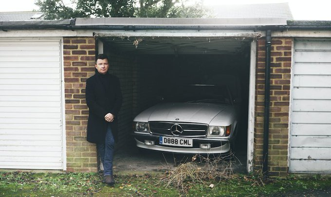 Rockstarscars's tweet image. Happy Birthday to Rick Astley, seen here with his Mercedes R107, we'd love to know if he's had it from nearly new? 'Never Gonna Give you Up' was released in in 87, this is an 86. We'd love to interview him for the project we do love an SL as you know, pls RT