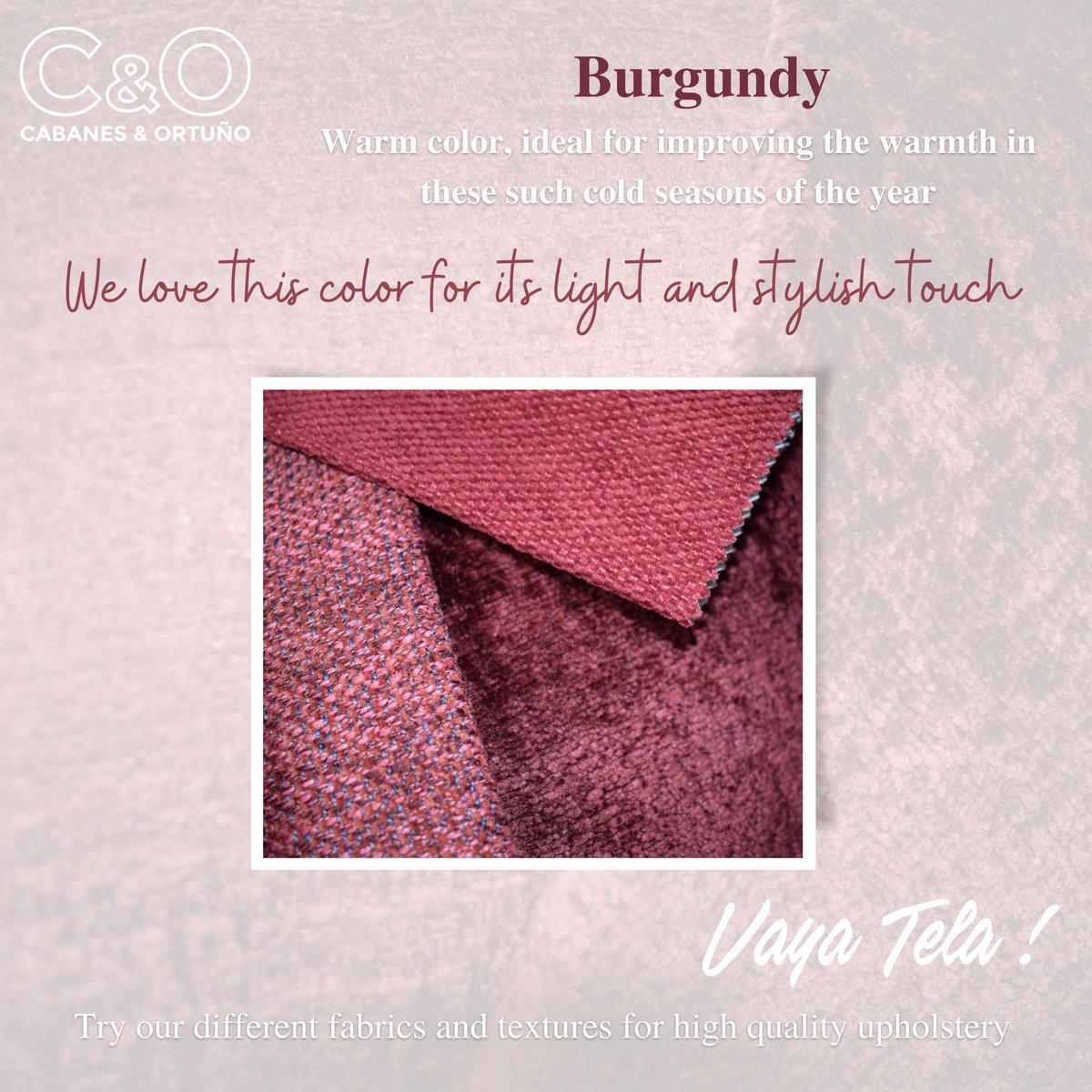 La vida está llena de colores🎨
Hoy elegimos el Burdeos, perfecto color para esta época ❄ 
Prueba nuestros distintos tejidos de alta calidad 🧶
.
Life is full of colors🎨
Today, we are choosing Burgundy, ideal for this season❄
Try our range of high quality fabrics🧶