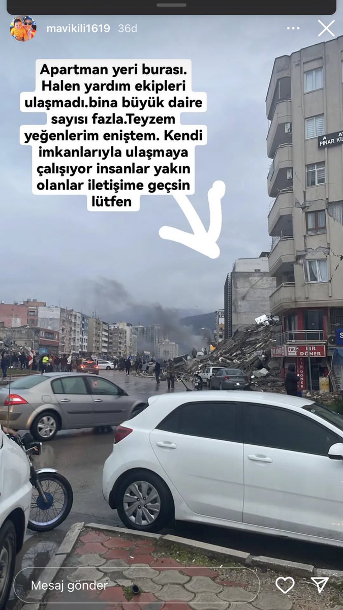 ciseledim's tweet photo. #deprem #Hatay #DEPREMOLDU #AFAD #ACİL  kurtarma ekipleri ulaşmamış hala. Ordaki insanlar yardım etmeye çalışıyor. Yardım edin nolur 🙏🏻 https://t.co/iUnq0JtO0n