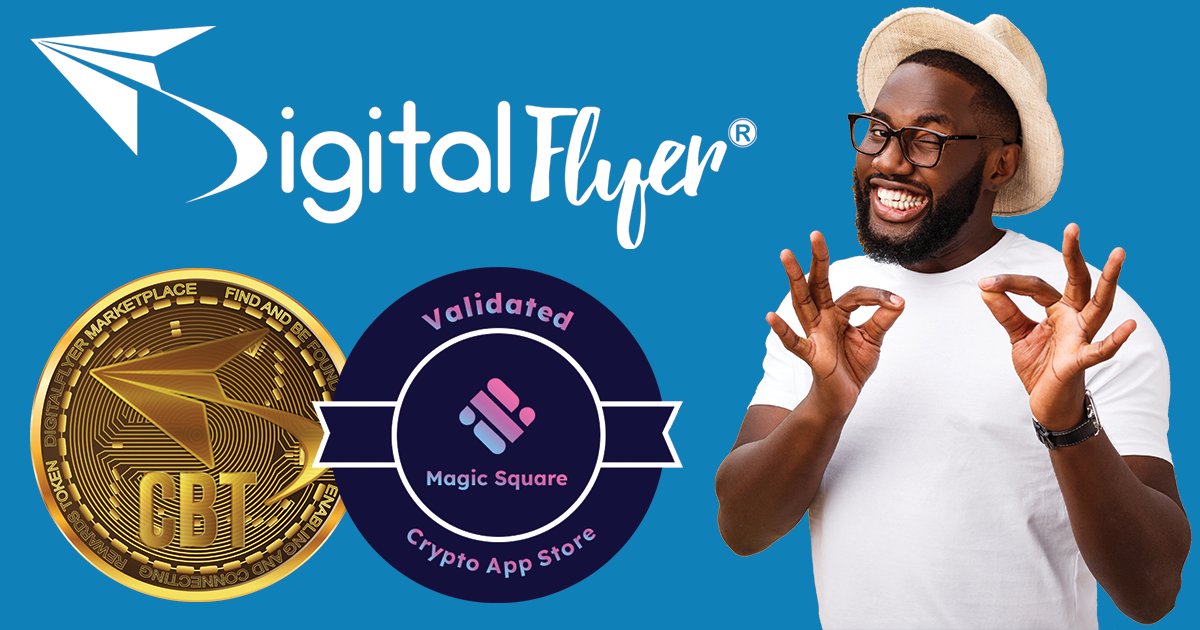business_token's tweet photo. $CBT's marketplace DigitalFlyer is listed and validated on @MagicSquareio ๐๐๐
Explore #DigitalFlyer with the link below:
https://t.co/mUTxfNucIG
#community #marketplace #Africa #Web3 #tokenforfuture #1000xgem https://t.co/cyzl9q2t3R