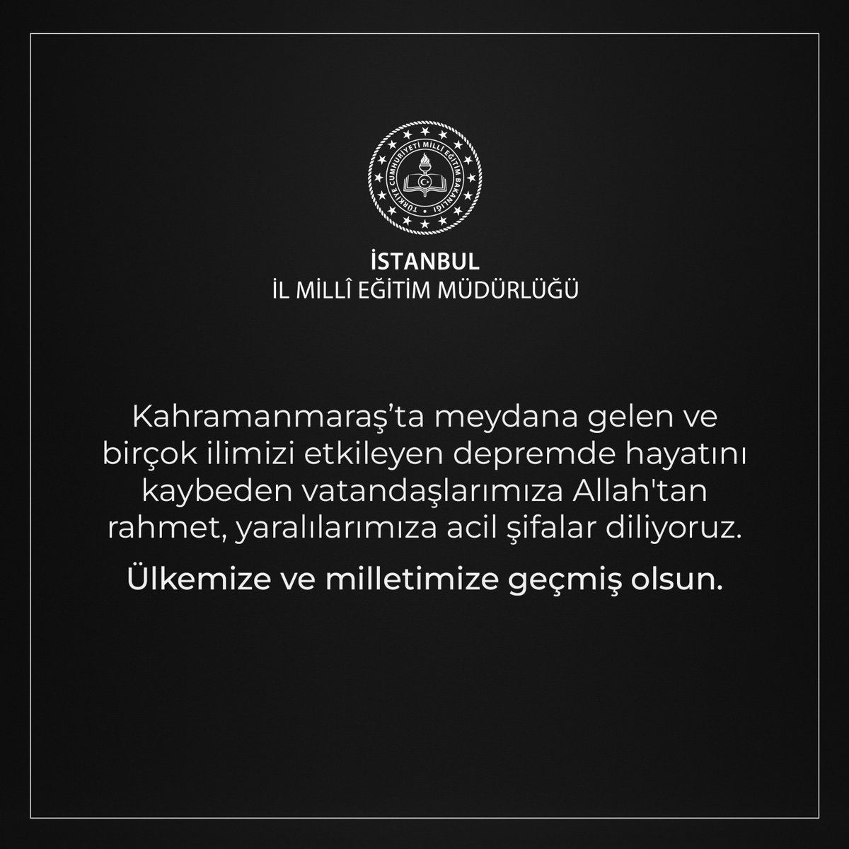 🇹🇷Kahramanmaraş’ta meydana gelen ve birçok ilimizi etkileyen depremde hayatını kaybeden vatandaşlarımıza Allah'tan rahmet, yaralılarımıza acil şifalar diliyoruz.

Ülkemize ve milletimize geçmiş olsun.

<a href="/memleventyazici/">Levent Yazıcı</a>