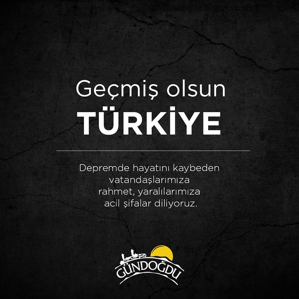 Depremde hayatını kaybeden vatandaşlarımıza rahmet, milletimize başsağlığı diliyoruz. 
#deprem
