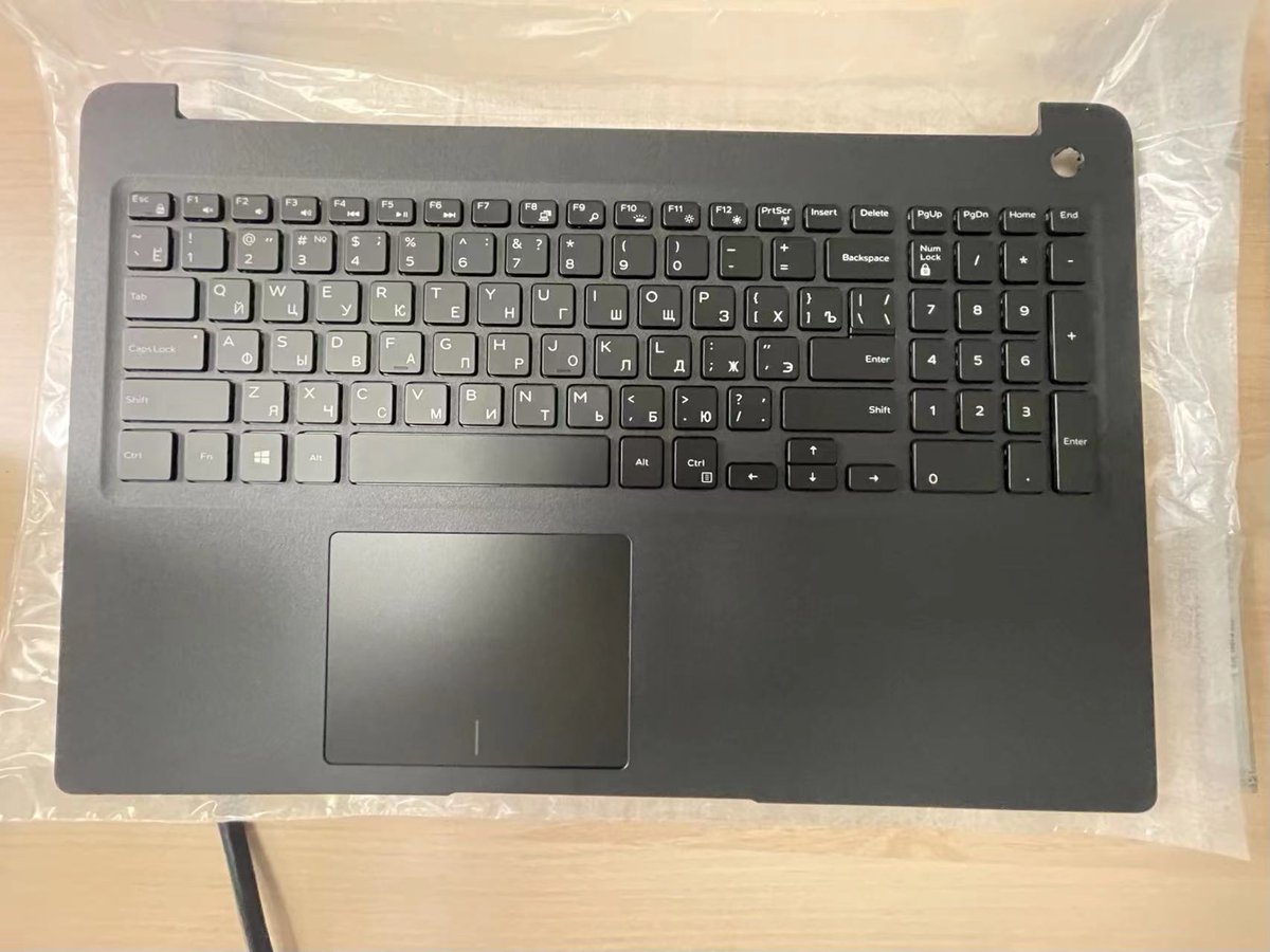 Dell latitude 3500 palmrest with keyboard, with touchpad, RU&UA layout.
Qty is limited.
#laptopkeyboard
#laptopkeyboards 
#laptoprepair 
#laptoprepairs 
#laptoprepairservice 
#laptopreplacement 
#laptoprendering  
#laptoprepairing 
#laptopreplacementscreen
#Dell