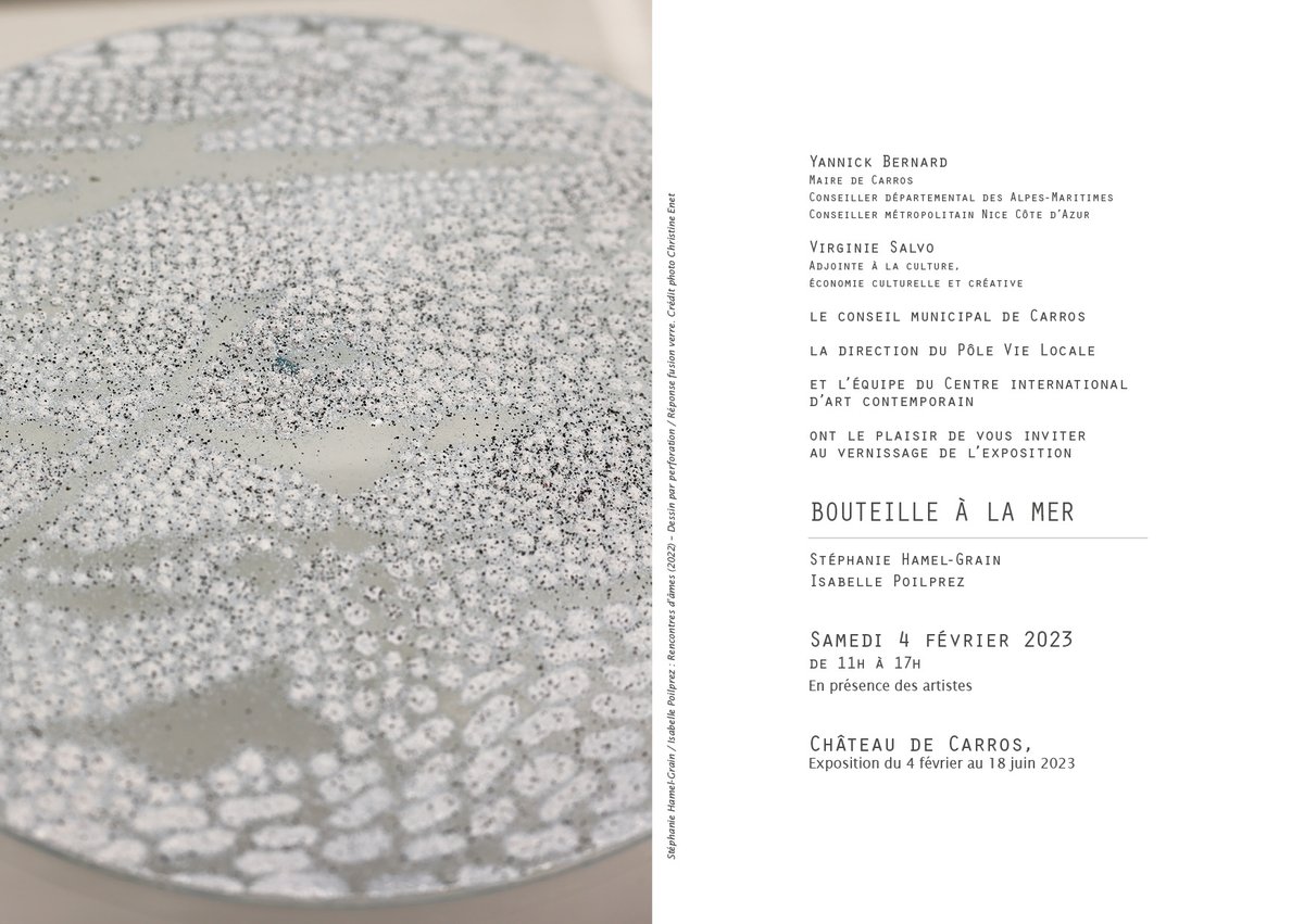 Les élèves du clg Langevin exposent leur installation in situ au Centre International d'Art Contemporain de Carros.  Productions artistiques réalisées au cours d'ateliers d'écriture et de photographie avec l'artiste @stephaniehamelgrain. 🙏<a href="/StephanieRocch1/">Stéphanie Sellier</a> prof. d'#ArtsPlastiques