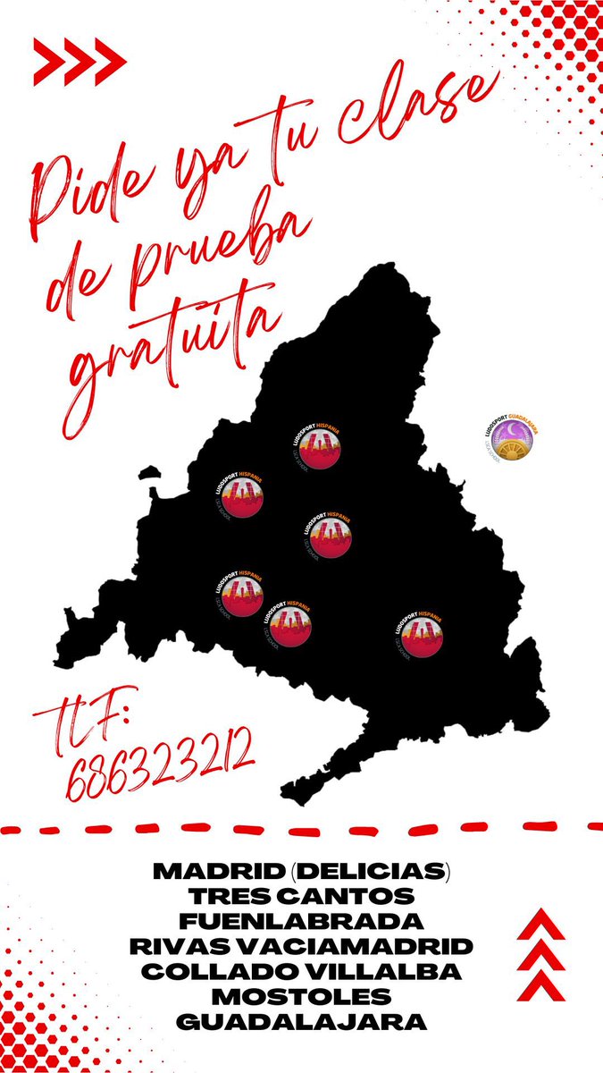 Empezamos la semana y ¿qué mejor manera que pidiendo una clase de prueba GRATUITA? Tenemos SEIS escuelas en Madrid y una en Guadalajara. ¡No te lo pierdas! Más info por DM o al 686323212