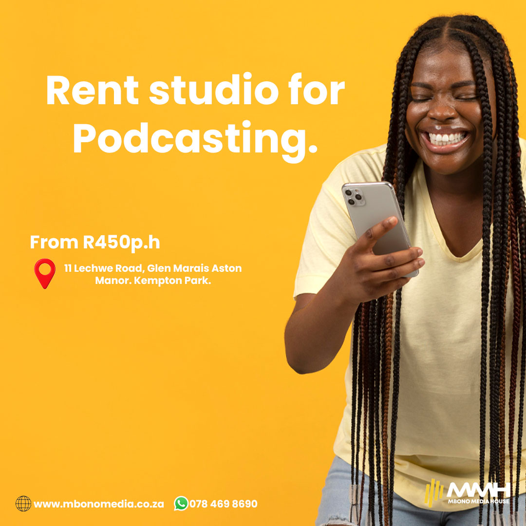 Mbono_News's tweet photo. Need a studio to shoot your podcast, photos or videos?

Contact Us on 078 469 8690 or info@mbonomedia.co.za 

More info : https://t.co/pEjl6ItLDN

#business #rentstudio #greenscreen

PhotoCred @freepik https://t.co/4suzBbwlN4