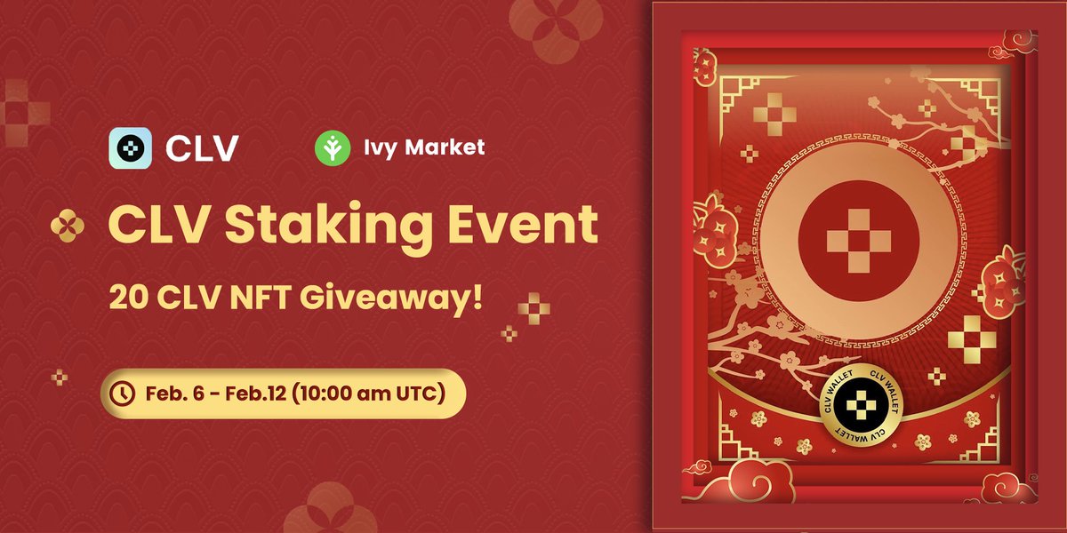 IvyMakerEN's tweet photo. 📢 #IvyMarket x @clv_org staking #airdrop is now 🔛

💰 𝟐𝟎 x Clover NFTs🍀💎
📅 Feb 6-12 10:00 (UTC)

Simply go and complete these tasks to gain 𝐅𝐑𝐄𝐄 #NFTs🔻
https://t.co/YeqUS8ZRLm

More info🔻
https://t.co/1kBeTc62jI https://t.co/3DPHZubSEC