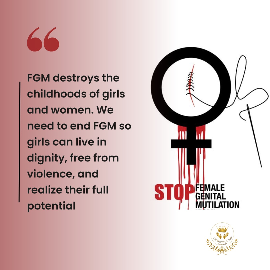 _CROWNWITHCARE_'s tweet photo. INTERNATIONAL DAY FOR ZERO TOLERANCE TO FGM.

Today, we commemorate International Day for Zero Tolerance to FGM. This day is marked globally to rally for concrete actions and advocate for the elimination of FGM in our society.
#EndFGM
#FixingYourCrown, #FixingSociety https://t.co/Yu0S27xYdx
