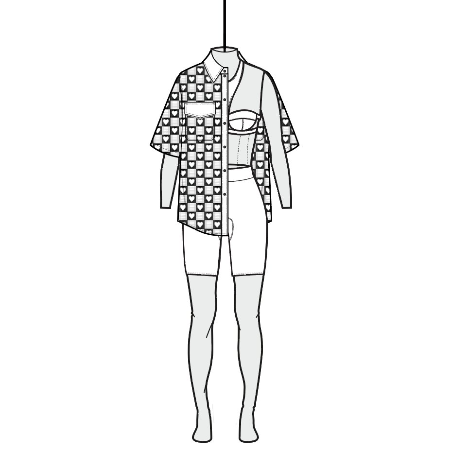 SketchArchive's tweet photo. Abbie in #love #checkerboard #boyfriendshirt #highneckbratop #bikershorts #fashion #illustration #sketch #drawing #style #technicalsketch #techdrawing #nft #nftfashion #nftart #nftstyle https://t.co/kmMU7zx9o9