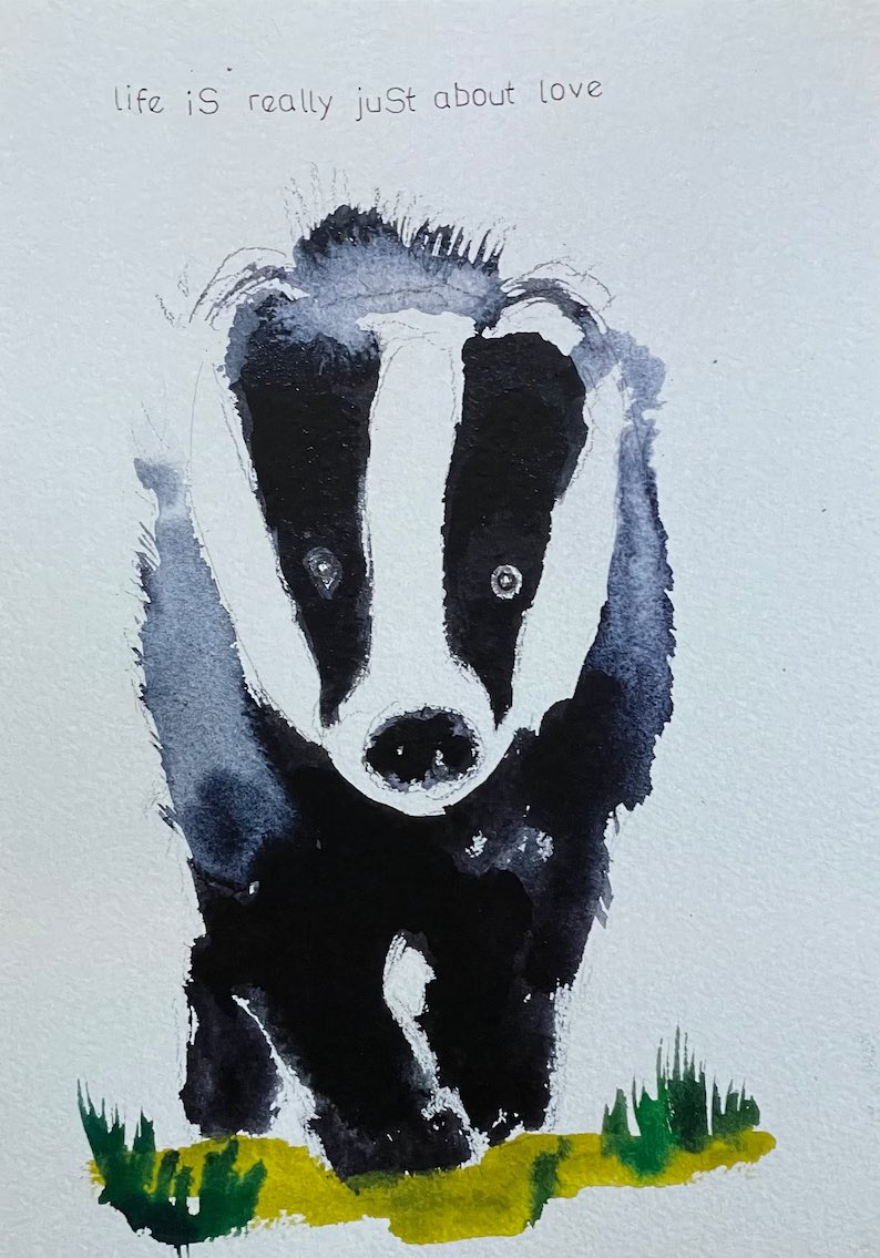 chunkymark's tweet image. Life is really just about love #badgermonday etsy.com/uk/listing/115…