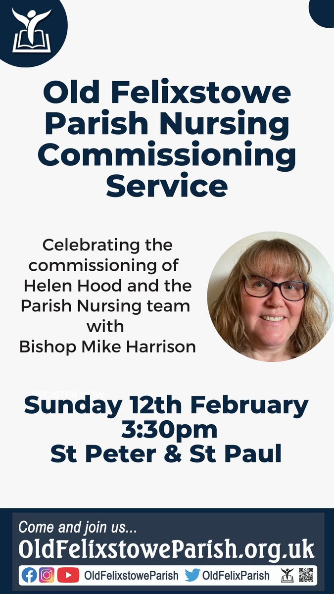 Join us on Sunday 12th February, 3:30pm at St Peter &amp; St Paul for the licensing of Helen as our new Parish nurse! Bishop Mike will be speaking.
