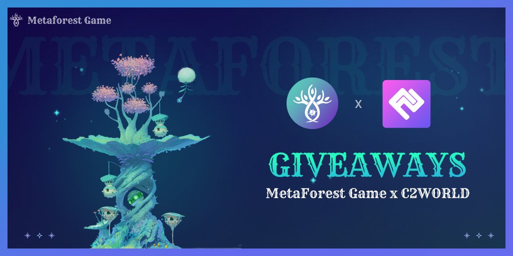 MetaForestGame's tweet photo. 🎊MetaForest x @c2worldmeta
@c2worldmeta is the 1st UGC-driven decentralized multiverse with 100M people in 1 server with HD XR.
🎁2*500 C2G tokens #Giveaway
Enter:
🌲Follow @c2worldmeta @MetaForestGame
🌲RT&tag 3
⏰48 hrs
#metaforestgame #NFT https://t.co/GtCA4i0KOC
