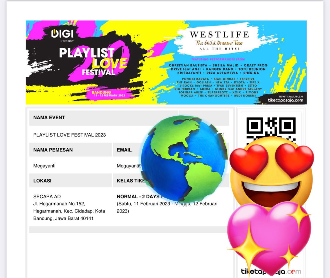 Bantuin dong mau jual tiket 2 day pass! Alesan jual ternyata gabisa tinggalin bocil hahaha ibu anak satu kek ga tega haha hihi sendirian tweet do ur magic #digilivefestival #playlistlovefestival #jualticketplaylist #westlifeconcertbandung #westlife #digifest