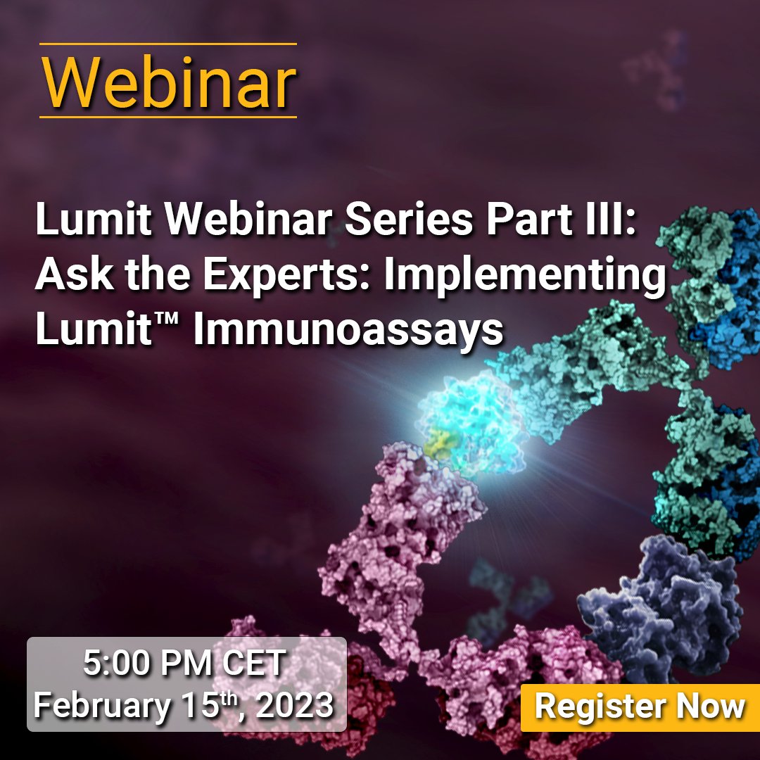 Join us for our Lumit™ users and experts for an interactive panel discussion on immunoassay technology  on the 15th,February 2023! 
Register for this webinar now: event.on24.com/wcc/r/4071278/…