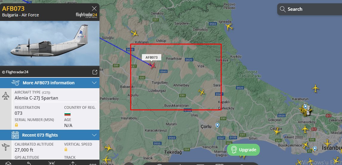 #Turkey 
TR: Bulgaristan yardım uçakları ('iki adet c27j') Türkiye hava sahasını girip Adana' ya doğru yollarına devam ediyorlar.
EN: Two C27J military transport aircraft from Bulgaria are entering Turkish airspace and heading towards Adana.