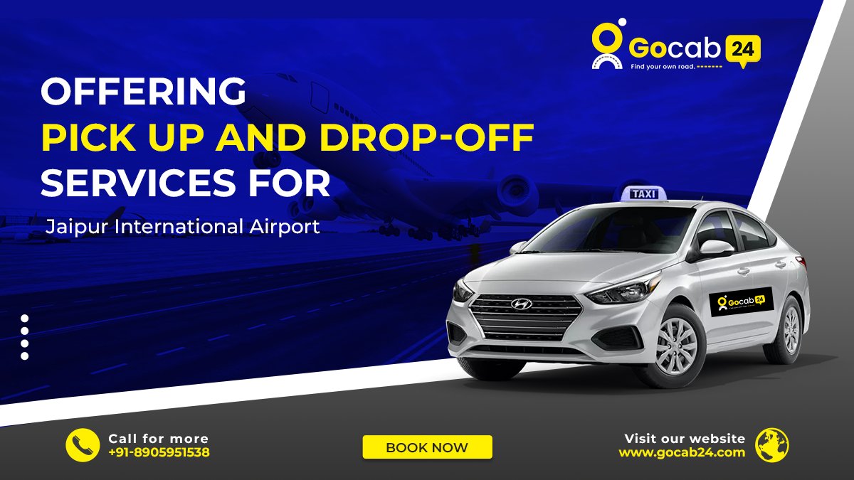 Do you need a trustworthy and reliable Taxi to pick up you from Jaipur Airport? Look no further, Gocab24 is always here for you!

#jaipurairport  #airportpickup #outstationtrip #gocab24 #cabbooking