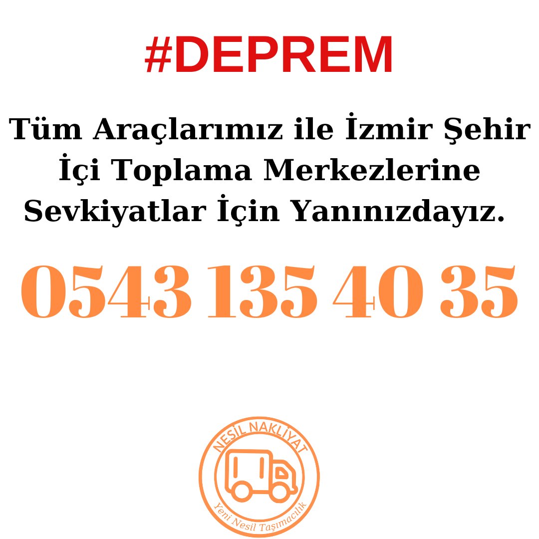 Toplama Merkezlerine Ulaştıramadığınız Tüm Eşyalarınız İçin Yanınızdayız. #DEPREM #izmir
