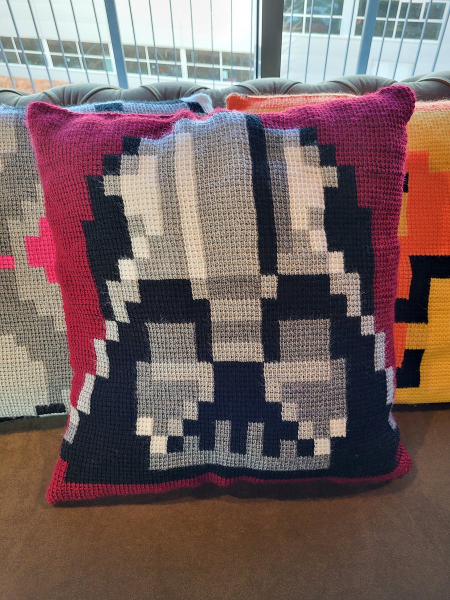 3/4 pillows are done now as Vader pillow joins the crew on the couch at work