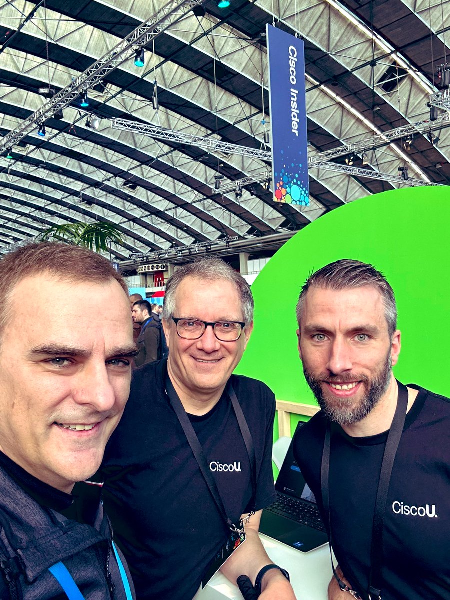 With the CML team at <a href="/CiscoLiveEMEA/">Cisco Live EMEA</a> 😀 

Just been told that you can get 15% off with code CML15OFF 

Go here:  learningnetworkstore.cisco.com/cisco-modeling…

#SponsoredbyCisco #cisco #ccna 
<a href="/Cisco/">Cisco</a> #ccnp #ccie