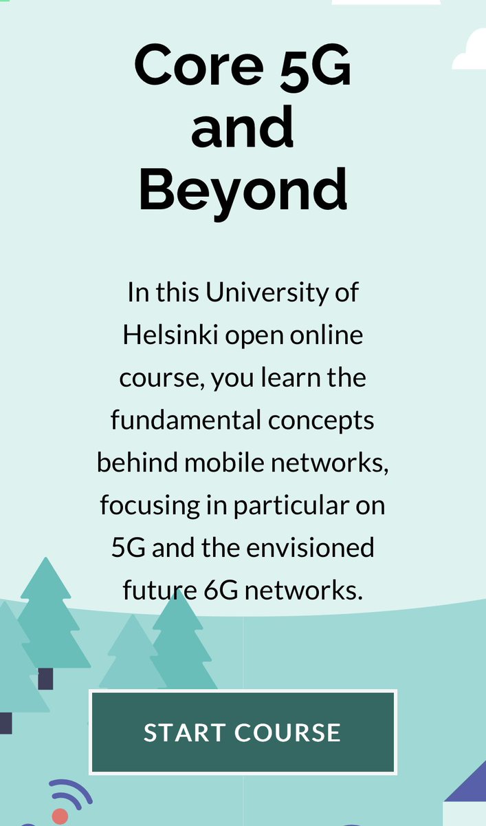 University of Helsinki launches a free Massive Open Online Courses introductory course on future connective available for anyone to enroll. #5G #6G #MOOC

courses.mooc.fi/org/uh-cs/cour…