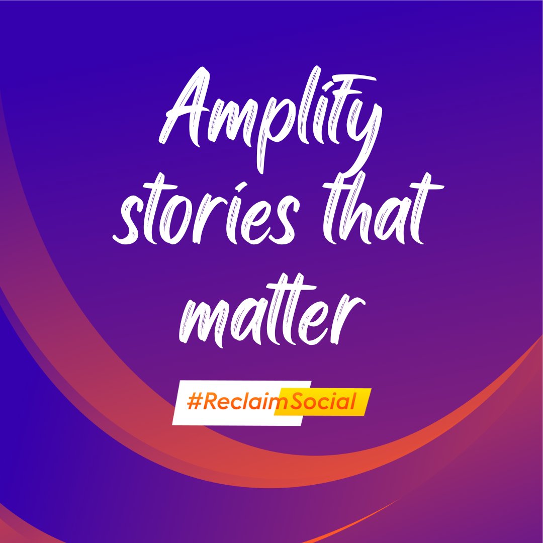 The best way to celebrate #ReclaimSocial day?

Share inspiring stories
Celebrate your community
Review your social media usage
Amplify stories that matter
Mobilise real-world action
Thank someone 
Call out for more ethical marketing tactics

Share your ideas!