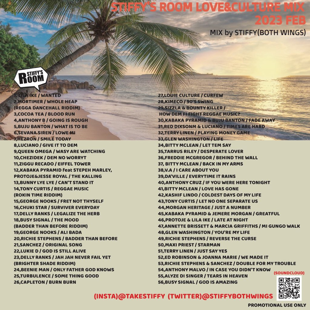 STIFFYBOTHWINGS's tweet photo. NEW MIX 🆙 🆙 🆙 

STIFFY’S ROOM LOVE&amp;CULTURE MIX 2023 FEB

Congratulations @Kabakapyramid 

12,KABAKA PYRAMID feat STEPEH MARLEY,PROTOJE&amp;JESSE ROYAL / THE KALLING

https://t.co/e9WTaicO5x

(SoundCloud)
https://t.co/KQVge3odEa https://t.co/ShkUyv1wz0