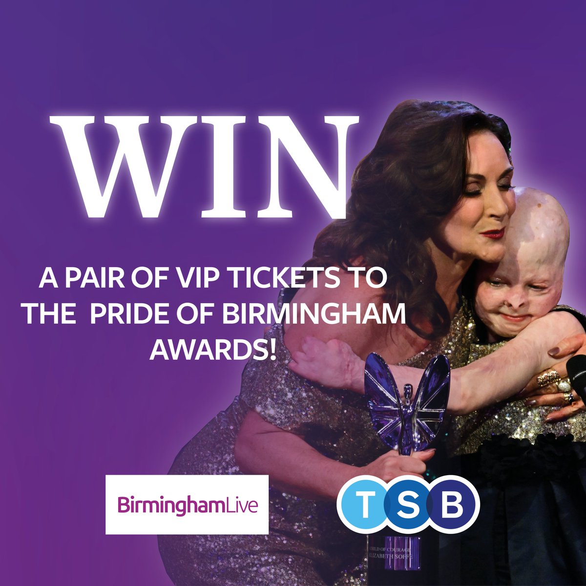 PrideOfBritain's tweet photo. TICKET GIVEAWAY ALERT!🔊
We are giving YOU the chance to win a VIP night for two at the @birmingham_live  Pride of Birmingham Awards with @TSB on Monday 6th March, including an overnight stay at @ParkRegisBirm 💫
To enter, click here!
https://t.co/fSZs5ksFqW https://t.co/vpcL8Culqh