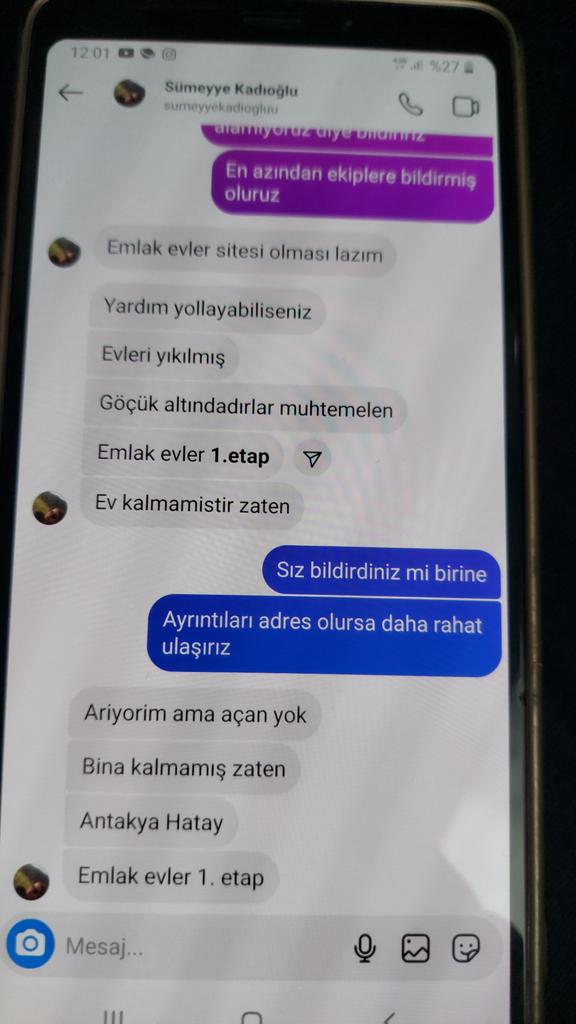 Hatay/Antakya emlak evler 1. etap Elif Tiryaki ve Esra Tiryaki haber alamıyoruz nolur yardımcı olun.