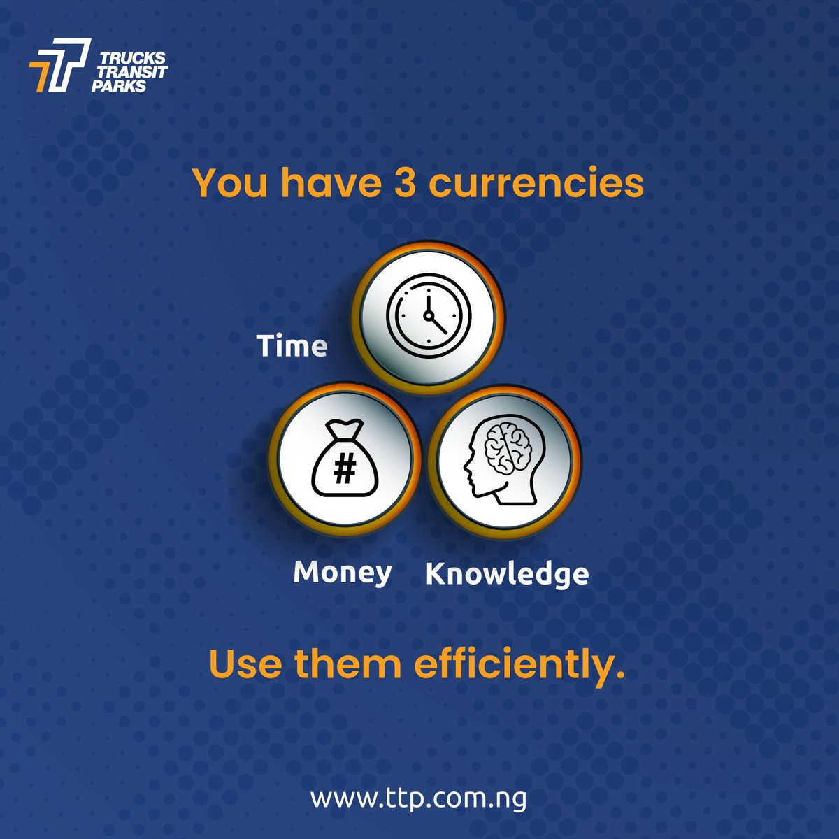 Monday mindset: Make the most of your time, money, and knowledge by utilizing them efficiently towards your goals. 

#ttp #MondayMotivation #EfficiencyFirst #InvestInYou